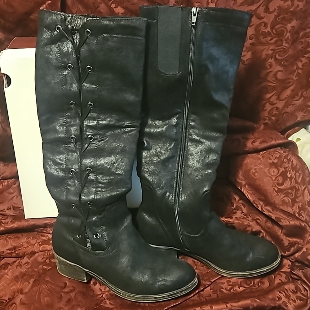 SO Hemlock Black Knee High Boots Women's Size 6.5